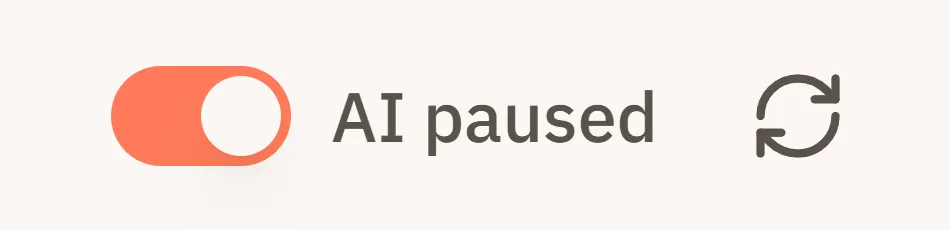 主页顶部的 AI 已暂停开关